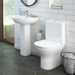 Victorian Plumbing Orion Basin With Full Pedestal (555mm Wide - 1 Tap Hole)