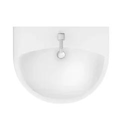 Victorian Plumbing Orion Basin With Full Pedestal (555mm Wide - 1 Tap Hole) -Shower Baths Discount orionbasinwithfullpedestalnd3