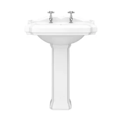 Victorian Plumbing Oxford Ceramic Traditional Basin & Pedestal Set 9 Victorian Plumbing Oxford Ceramic Traditional Basin & Pedestal Set -Shower Baths Discount oxbd2