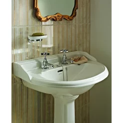Heritage Bathroom Heritage Dorchester 1TH Standard Basin & Pedestal 7 Heritage Bathroom Heritage Dorchester 1TH Standard Basin & Pedestal -Shower Baths Discount pdw051pdw09 d1