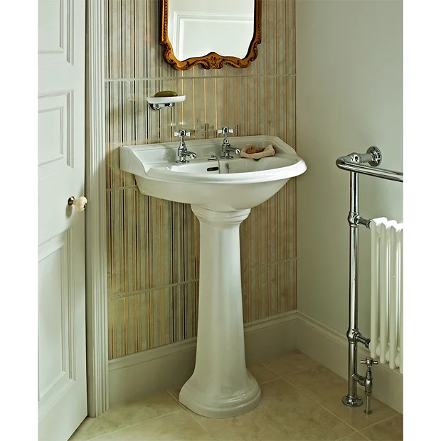 Heritage Bathroom Heritage Dorchester 1TH Standard Basin & Pedestal 3 Heritage Bathroom Heritage Dorchester 1TH Standard Basin & Pedestal