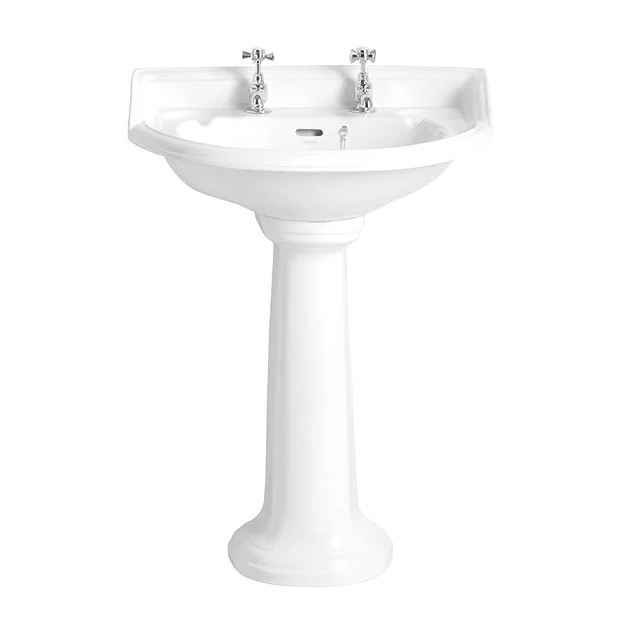 Heritage Bathroom Heritage Dorchester 1TH Standard Basin & Pedestal 4 Heritage Bathroom Heritage Dorchester 1TH Standard Basin & Pedestal - Image 2