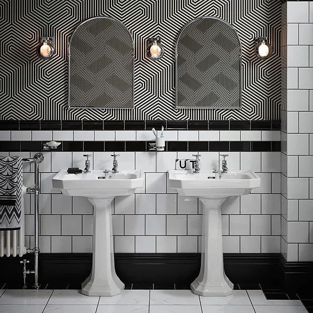 Heritage Bathroom Heritage - Granley Deco 2TH Basin & Pedestal 5 Heritage Bathroom Heritage - Granley Deco 2TH Basin & Pedestal - Image 3