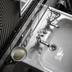 Heritage Bathroom Heritage - Granley Deco 2TH Basin & Pedestal