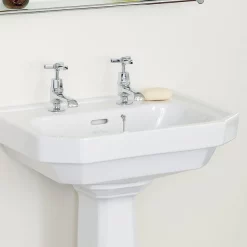Heritage Bathroom Heritage - Granley Deco 55cm 2TH Basin & Pedestal 7 Heritage Bathroom Heritage - Granley Deco 55cm 2TH Basin & Pedestal -Shower Baths Discount pgdw06pgrw09 d1