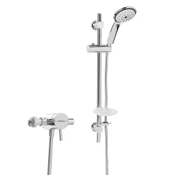 Bristan Prism Thermostatic Exposed Single Control Shower Valve With Adjustable Riser Kit -Shower Baths Discount pm2sqshxarc l1