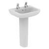 Armitage Shanks Portman 21 2TH Basin & Pedestal -Shower Baths Discount por21502th l