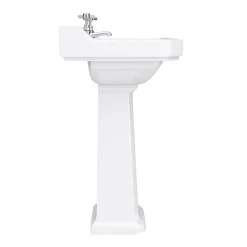 Nuie Carlton Traditional Basin + Pedestal (2 Tap Hole) -Shower Baths Discount premiercarltontraditionalbasinwithpedestalnd2
