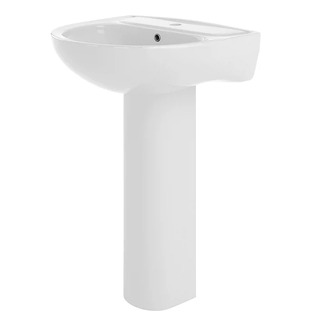 Nuie Lawton 550mm Basin With Full Pedestal 4 Nuie Lawton 550mm Basin With Full Pedestal - Image 2