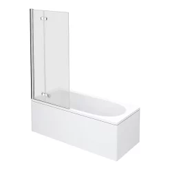 Nuie Square Hinged With Fixed Panel Screen Barmby Shower Bath -Shower Baths Discount premiersquarehingedwithfixedpanelscreenbarmbyshowerbathnl