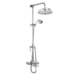 Nuie Victorian Exposed Valve Inc. Riser Kit, Diverter, 12 Inch Shower Rose + Handset -Shower Baths Discount premiervictorianexposedvalvewrigidriserkitdiverter12inchshowerrosed1