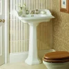 Heritage Bathroom Heritage - Dorchester Square Basin & Pedestal - 2 Or 3 Tap Hole Options -Shower Baths Discount pvew05pvew09 d1