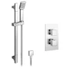 Monza Bathroom Monza Square Twin Concealed Thermostatic Shower Valve + Slider Rail Kit 1 Monza Bathroom Monza Square Twin Concealed Thermostatic Shower Valve + Slider Rail Kit -Shower Baths Discount pzsvpknd7