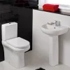 RAK Ceramic RAK Compact 55cm Basin & Pedestal -Shower Baths Discount rakcompact55cmbasinpedestaldetail1