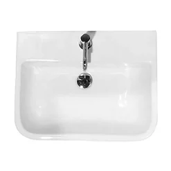 RAK Ceramic RAK Series 600 52cm Basin + Half Pedestal -Shower Baths Discount rakseries60052cmbasininchalfpedestald1