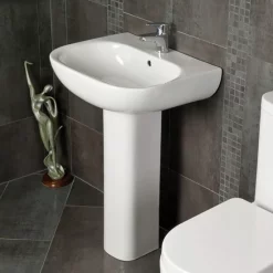 RAK Ceramic RAK - Tonique 55cm Basin 1th With Full Pedestal