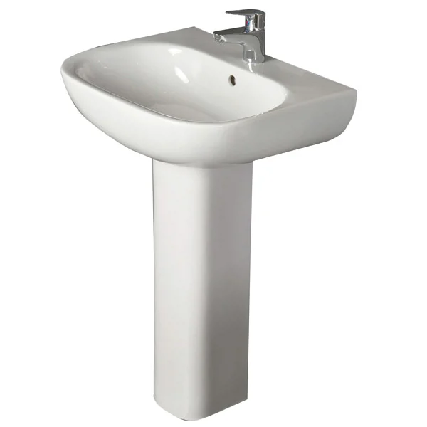 RAK Ceramic RAK - Tonique 55cm Basin 1th With Full Pedestal 4 RAK Ceramic RAK - Tonique 55cm Basin 1th With Full Pedestal - Image 2