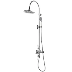 RAK Ceramic RAK Washington Art Deco Exposed Thermostatic Shower Column With Fixed Head And Shower Kit