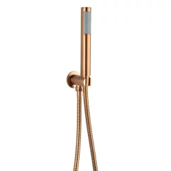 Arezzo Brushed Bronze Round Thermostatic Shower Pack With Head + Handset -Shower Baths Discount rd4bzpk d4