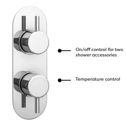 Cruze Bathroom Cruze Round Thermostatic Shower Pack With Head + Handset (Oval Backplate) Chrome 11 Cruze Bathroom Cruze Round Thermostatic Shower Pack With Head + Handset (Oval Backplate) Chrome -Shower Baths Discount rd4chpkrd3