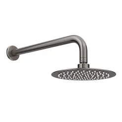 Arezzo Gunmetal Grey Round Thermostatic Shower Pack With Head + Handset -Shower Baths Discount rd4gmpk d3