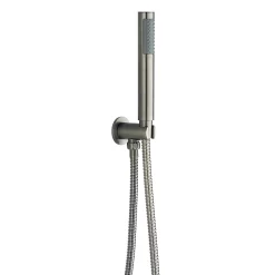 Arezzo Gunmetal Grey Round Thermostatic Shower Pack With Head + Handset