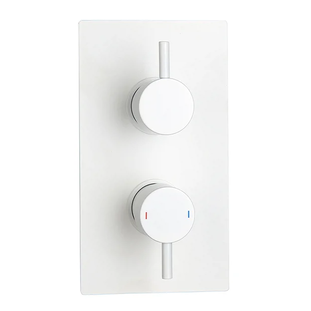 Arezzo Matt White Round Thermostatic Shower Pack With Head + Handset 5 Arezzo Matt White Round Thermostatic Shower Pack With Head + Handset - Image 3