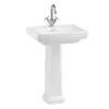Urlington Bathroom Burlington Riviera 580mm Square Basin + Full Pedestal -Shower Baths Discount riv1nthriv6 l