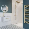 Crosswater Central Brushed Brass Height Adjustable Thermostatic Shower -Shower Baths Discount rm530wf d3