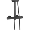 Crosswater Central Matt Black Height Adjustable Thermostatic Shower -Shower Baths Discount rm530wm d2