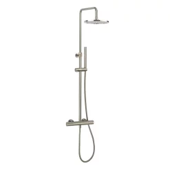 Crosswater Central Brushed Stainless Steel Height Adjustable Thermostatic Shower -Shower Baths Discount rm530wv d1