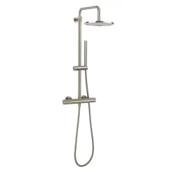 Crosswater Central Brushed Stainless Steel Height Adjustable Thermostatic Shower -Shower Baths Discount rm530wv l