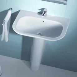 Roca Nexo Wall-hung 1TH Basin -Shower Baths Discount rocanexofullpedestal337641000d2