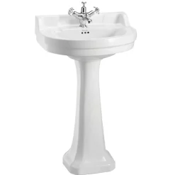 Urlington Bathroom Burlington Edwardian Round Medium Basin And Regal Pedestal