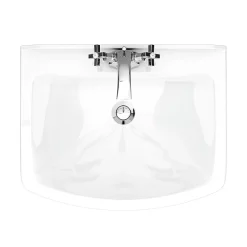Victorian Plumbing Rydal Traditional Basin + Pedestal (1 Tap Hole)