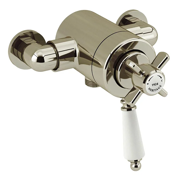 Heritage Bathroom Heritage Dawlish Exposed Shower With Premium Flexible Riser Kit - Vintage Gold 3 Heritage Bathroom Heritage Dawlish Exposed Shower With Premium Flexible Riser Kit - Vintage Gold