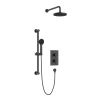Heritage Bathroom Heritage Dartmouth Concealed Thermostatic Shower With Fixed Head And Flexible Kit - Matt Black -Shower Baths Discount sdacdual03