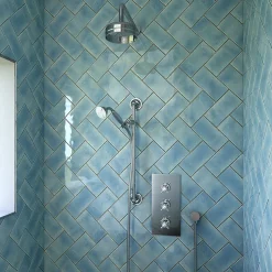 Heritage Bathroom Heritage - Dawlish Concealed Valve With 6" Fixed Head & Adjustable Riser - Chrome 6 Heritage Bathroom Heritage - Dawlish Concealed Valve With 6" Fixed Head & Adjustable Riser - Chrome -Shower Baths Discount sdcdual03 n l