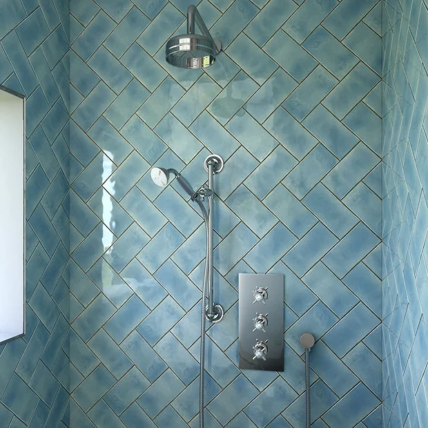 Heritage Bathroom Heritage - Dawlish Concealed Valve With 6" Fixed Head & Adjustable Riser - Chrome 4 Heritage Bathroom Heritage - Dawlish Concealed Valve With 6" Fixed Head & Adjustable Riser - Chrome - Image 2