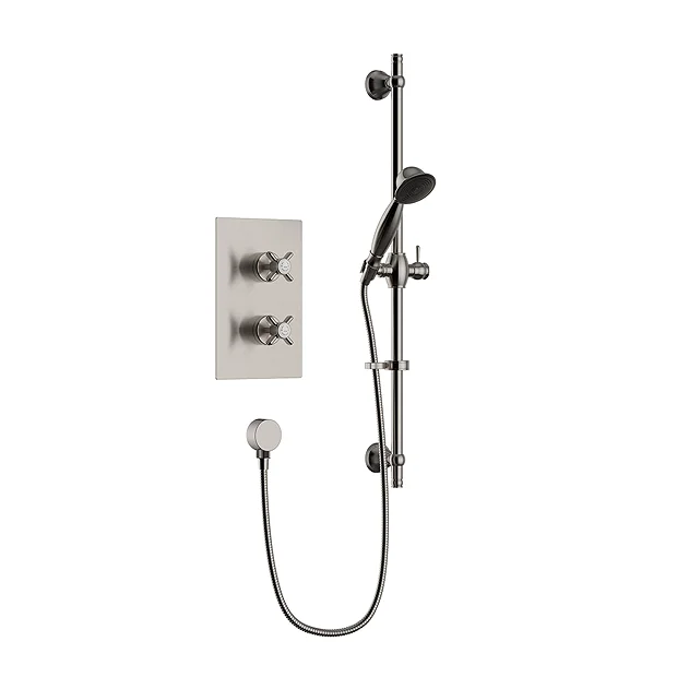 Heritage Bathroom Heritage Dawlish Concealed Valve With Adjustable Riser - Brushed Nickel 3 Heritage Bathroom Heritage Dawlish Concealed Valve With Adjustable Riser - Brushed Nickel