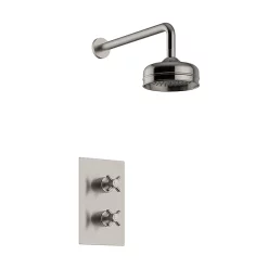 Heritage Bathroom Heritage Dawlish Concealed Valve With 6" Fixed Head - Brushed Nickel