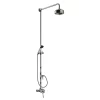 Heritage Bathroom Heritage Dawlish Exposed Shower With Premium Fixed Riser Kit & Diverter To Handset - Brushed Nickel -Shower Baths Discount sdcdual15 1