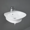 RAK Ceramic RAK Sensation 50cm 1TH Wall Hung Basin 1 RAK Ceramic RAK Sensation 50cm 1TH Wall Hung Basin -Shower Baths Discount senwb5001awha l