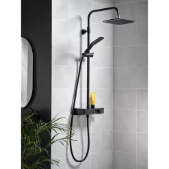 Triton Push Button Thermostatic Shower Mixer - Matte Black