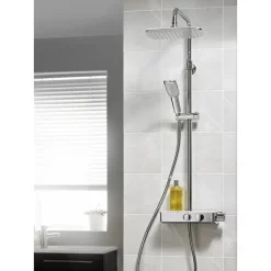 Triton Push Button Thermostatic Shower Mixer - Chrome