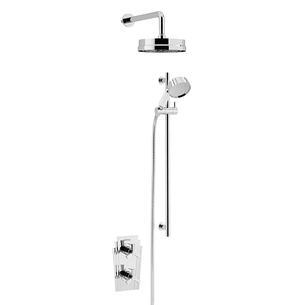 Heritage Bathroom Heritage Gracechurch Recessed Shower With Deluxe Fixed Head And Flexible Riser Kit - Chrome 4 Heritage Bathroom Heritage Gracechurch Recessed Shower With Deluxe Fixed Head And Flexible Riser Kit - Chrome - Image 2