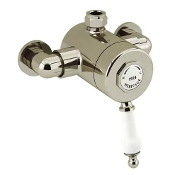 Heritage Bathroom Heritage Glastonbury Exposed Shower With Premium Fixed Riser Kit - Vintage Gold