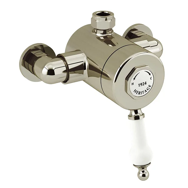 Heritage Bathroom Heritage Glastonbury Exposed Shower With Premium Fixed Riser Kit - Vintage Gold 3 Heritage Bathroom Heritage Glastonbury Exposed Shower With Premium Fixed Riser Kit - Vintage Gold