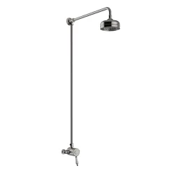 Heritage Bathroom Heritage Glastonbury Exposed Shower With Premium Fixed Riser Kit - Brushed Nickel