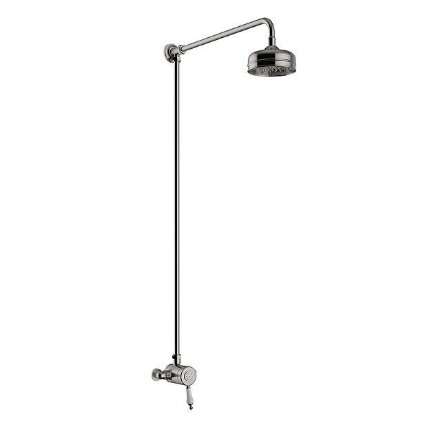 Heritage Bathroom Heritage Glastonbury Exposed Shower With Premium Fixed Riser Kit - Brushed Nickel 3 Heritage Bathroom Heritage Glastonbury Exposed Shower With Premium Fixed Riser Kit - Brushed Nickel